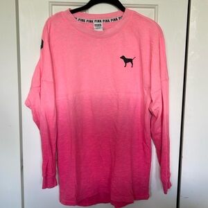 NWOT Pink Ombre Lightweight Terry Pullover XS